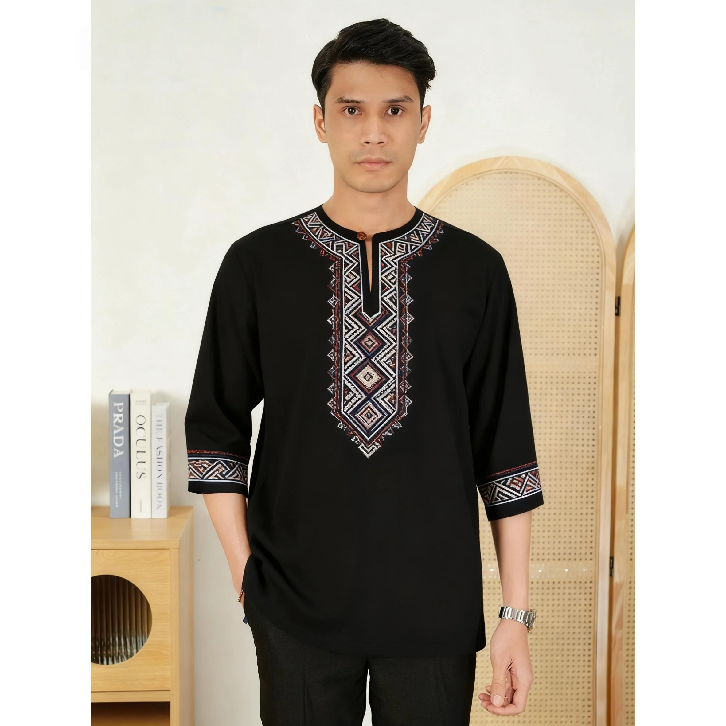 Muslim Short Sleeves T-Shirt Aman Abaya Jubba Pakistan Muslim Saudi Arabia Djellaba Ropa Arabe De Camisa Masculina Muçulmano