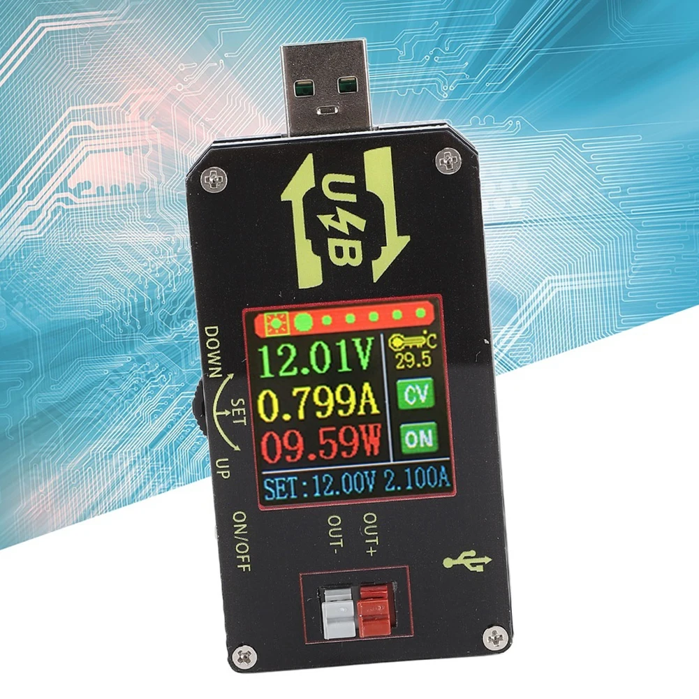 USB Power Boostbuck Module with High Voltage and Current Detection Compatible with DC3 5 15V Input Voltage Range