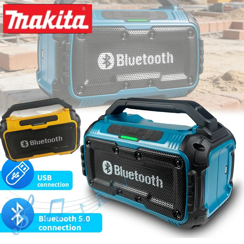 

Makita ortable Speaker Wireless Bluetooth Outdoor Construction Site Waterproof Loudspeaker Stereo Surround ﻿For 18V Battery Pin
