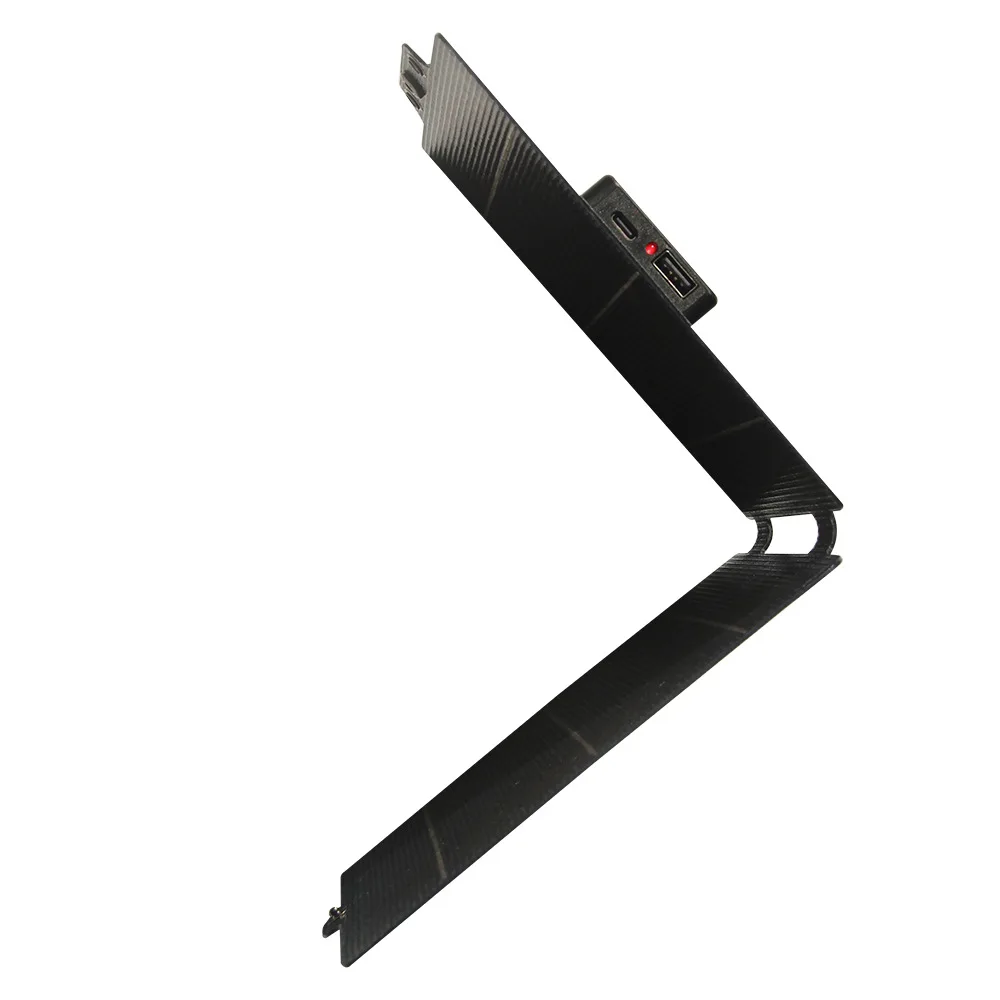 10 واط 5 فولت شاحن بالطاقة الشمسية قابل للطي ETFE USB-C/USB لوحة طاقة شمسية محمولة شحن سريع لبنك الطاقة هاتف لوحي التخييم في حالات الطوارئ