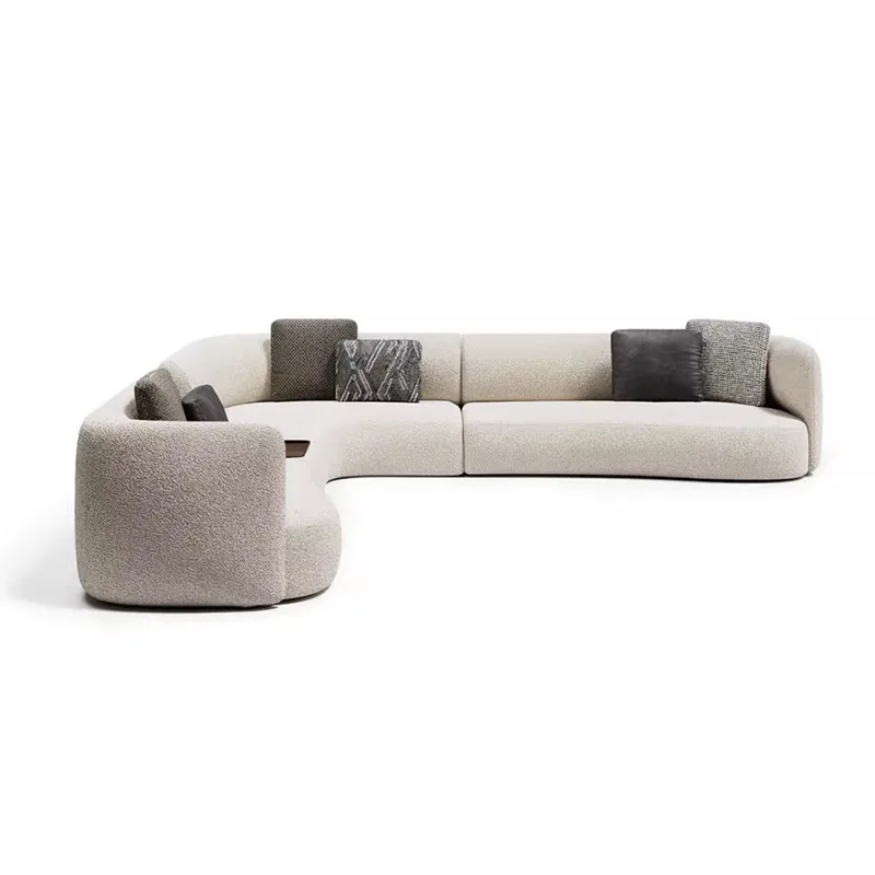 

Итальянский минималистичный изогнутый диван для гостиной, дизайнерская мебель для отелей, тканевый угловой модульный диван