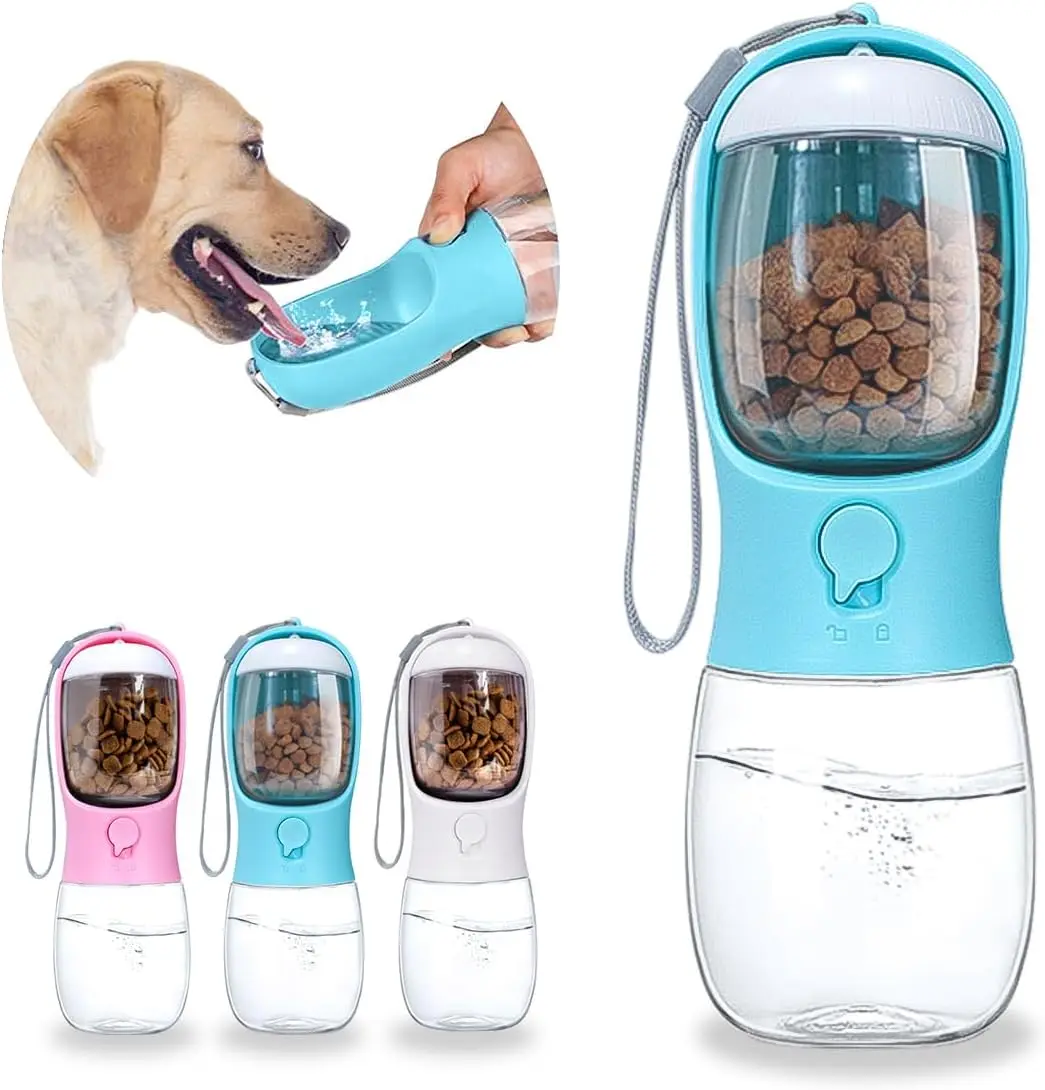 Ravel Puppy Water Bowl Dog Water Bottle With Food Container Portable Pet Dispenser Dog Stuff Accessories Items Puppy Essentials