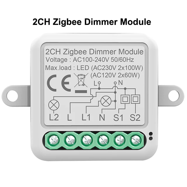 Tuya Wifi & Zigbee Smart Dimmer Switch Module 2 Way Dimbare Lichtschakelaar App Afstandsbediening Werken Met Alexa Google Home