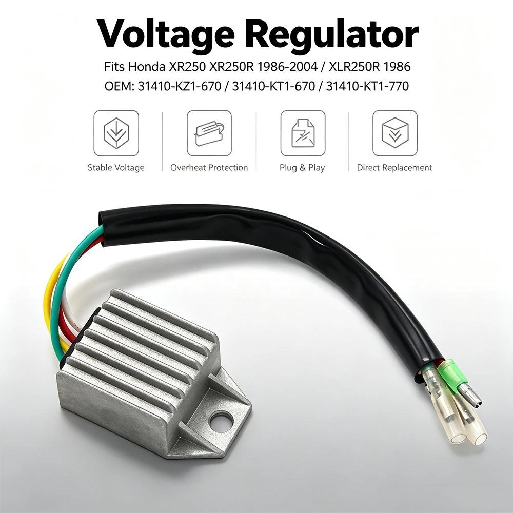 Motorcycle Voltage Regulator Rectifier For Honda XR250 XR250R XLR250R OEM: 31410-KZ1-670  31410-KT1-670  31410-KT1-770