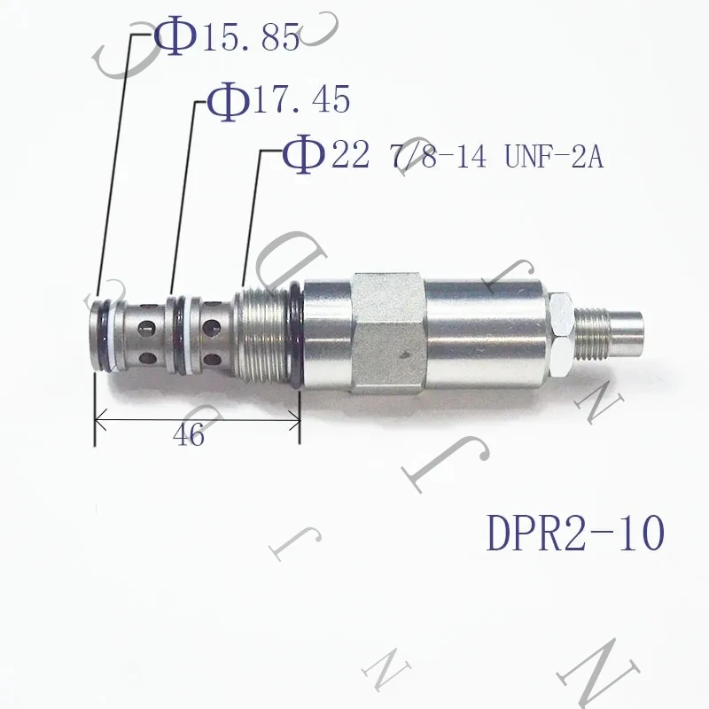 Threaded Plug-In Direct Acting Pressure Relief Valve DPR2-10/LDPR-10