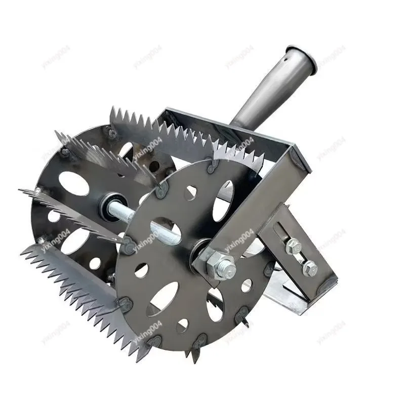Hand Push Rolling Wheel Hoe Manual Weeding Loosening Soil Tool Portable Garden Cultivator For Farm Use