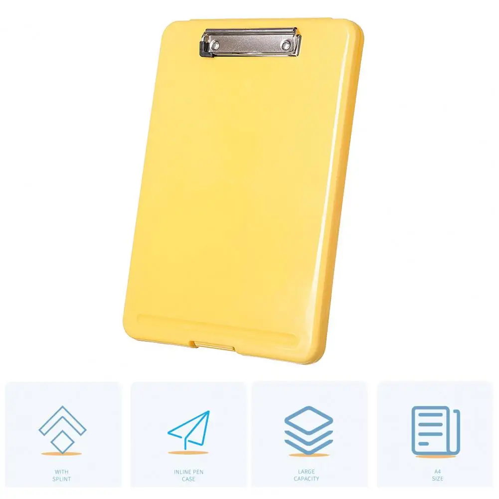 File Box with Clipboard Multifunctional File Case Capacity A4 File Storage Box with Clipboard Multifunctional for Examination