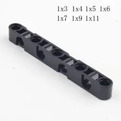 Small Particle Building Block High-tech Parts Thick Beams with Veer Pin Holes 1x3 1x9 Compatible with Lego Bricks Accessories