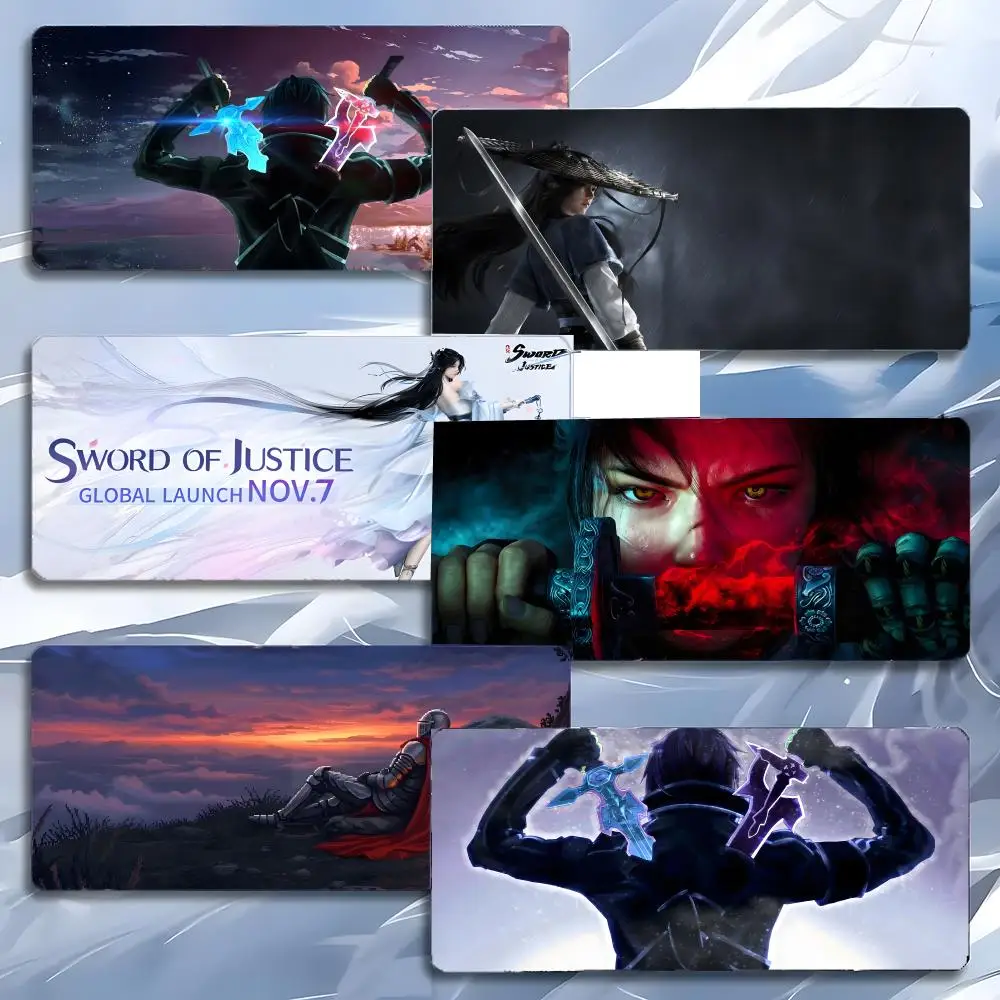 game martial S-Sword of Justice Mouse Pad Mousepad Large Gaming LockEdge Thickened PC Table Desk Mat