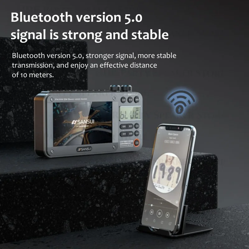 F50 Multi-band Receiver Portable Old-fashioned Rechargeable Radio Semiconductor Video Player Outdoors Wireless Bluetooth Speaker