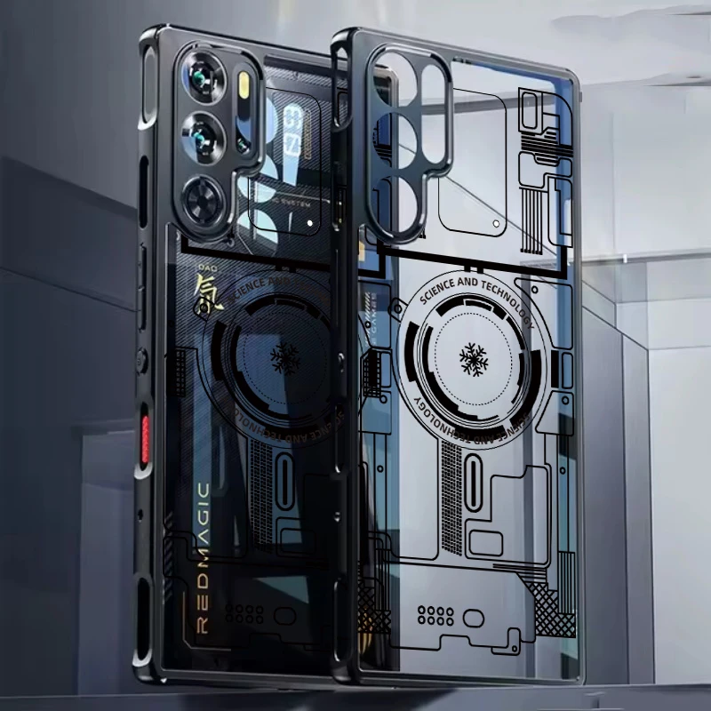 [مخزون جاهز] لهاتف ZTE Nubia Red Magic 10 Air 10S 11 11s 9 9S 8 8S Pro Plus حافظة شفافة لمنع الصدمات رقم 3