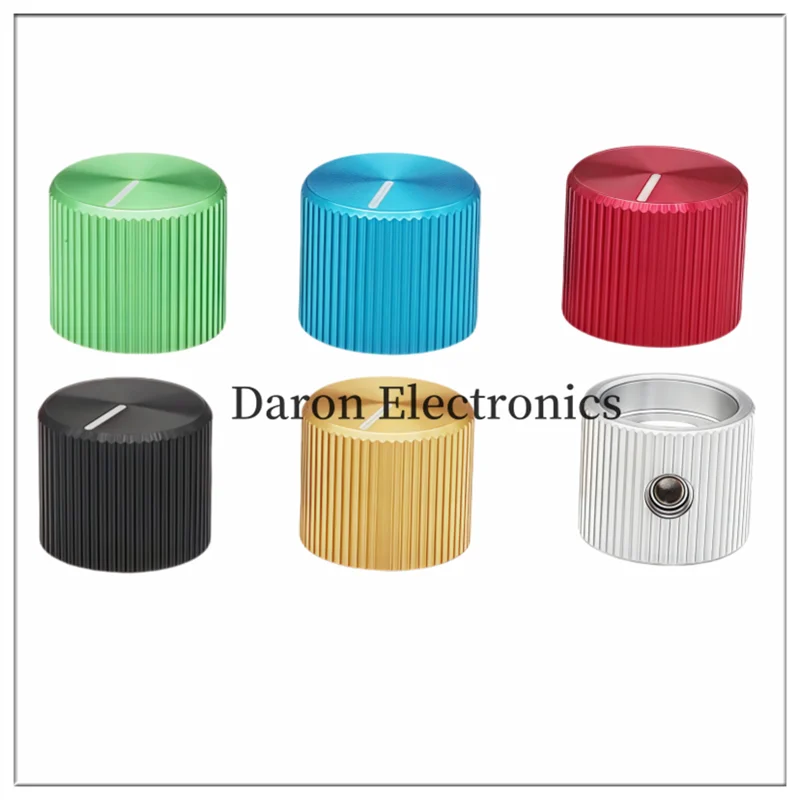 Color aluminum alloy solid knob 15*12.5 round hole 6.4mm digital audio equipment rotary adjustment knob cap