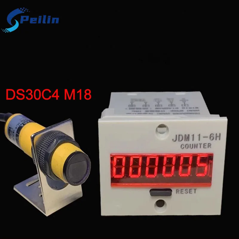 عداد شاشة ديجيتال إلكترونية مكون من 6 أرقام JDM11-6H خط تجميع عد الجهد الكهروضوئي عد الاستشعار