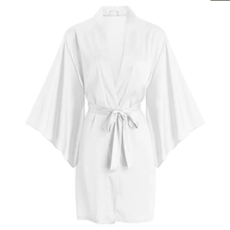 Salon Client Gown Robes Cape Hair Salon Hair Cutting Smock for Clients Kimono Style Black Hairdressing Cape Client Smock