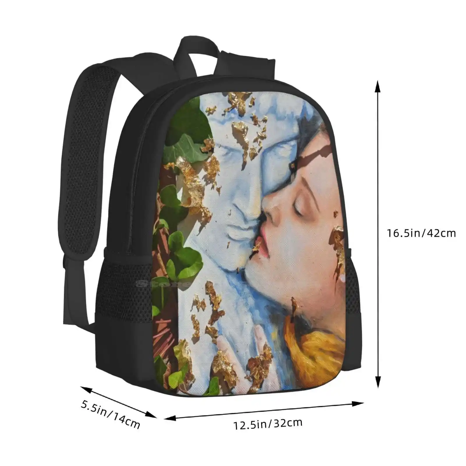 Mochilas escolares Impossible Love para niñas adolescentes, bolsas de viaje para portátiles, pintura al óleo de artista, retratos al óleo, imágenes