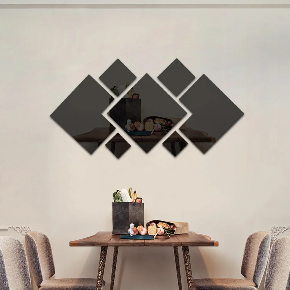Acrylic 3D Mirror Wall Sticker For Bedroom Living Room Corridor DIY Background Wall Hotel Creative Background Mirror WallSticker 2