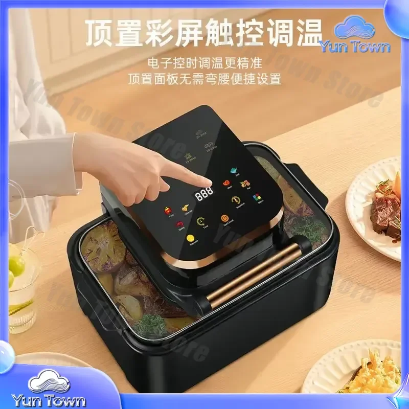 for Air Fryer Household Intelligent Multifunctional Large Capacity Visual Non-Flip Electric Fryer Electric Oven kitchen