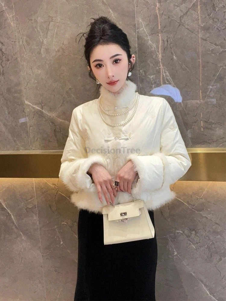 

2026 new chinese style embroideried cotton clothes women's fashionable advanced sense retro coat elegant disc buckle winter coat