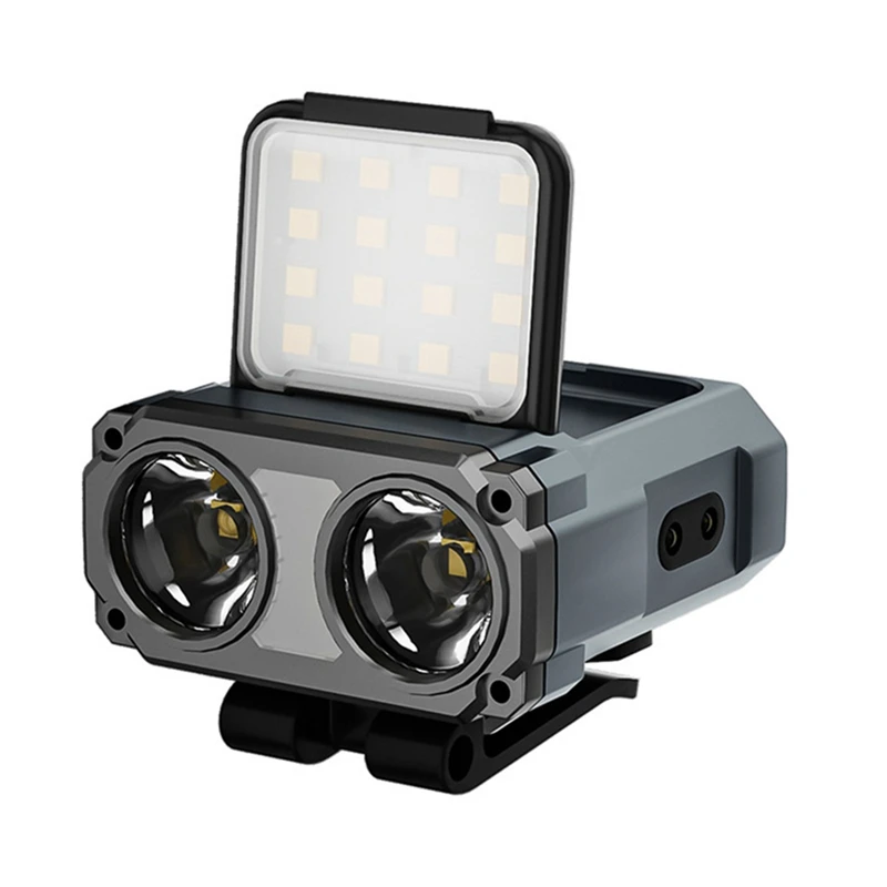 

Portable Headlamp Type-C Rechargeable Headlight Portable Rotating Lights Led Flashlight Fishing Front Bicycle Light