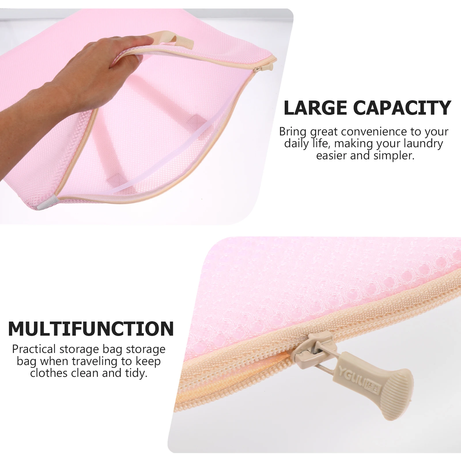 

Laundry Bag Washing Net Thick Polyester Fabric Zipper Mesh Underwear Socks Clothes Travel Storage ganizer