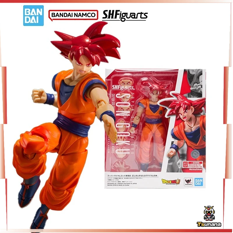 

В наличии Bandai, оригинальная фигурка SHF Dragon Ball, аниме-фигурка Сон Гоку RighteousHearts, экшн-фигурки, игрушки для детей, подарки