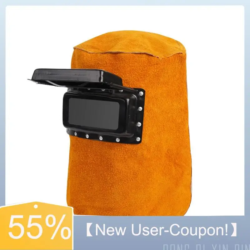 Happy New- Welding Helmet Mask With Flip Open Lens For Welding Workplaces Sweat Absorption, Heat Resistant, Breathable
