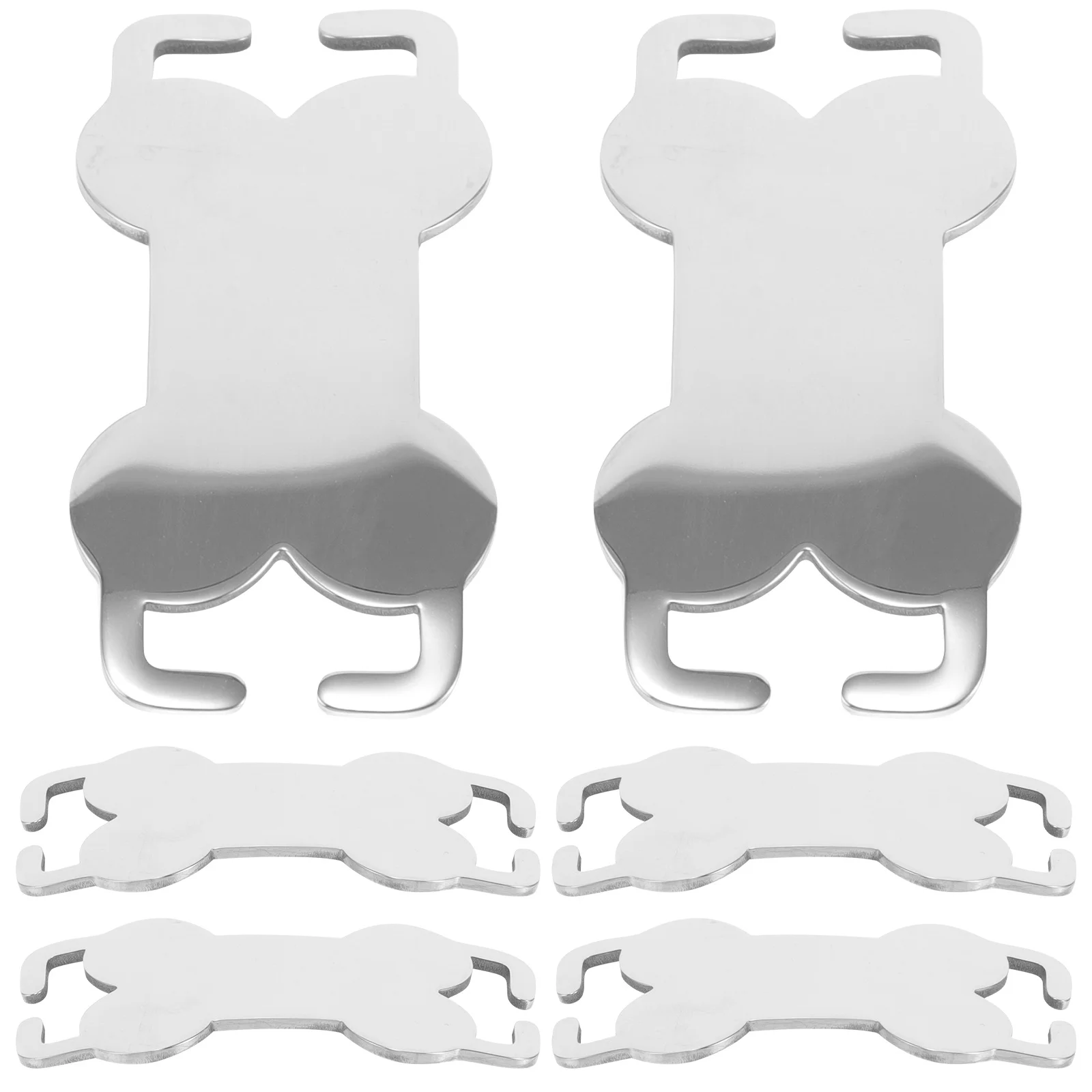 

6Pcs Stainless Steel Dog Tags Bone Style Metal Pet Name Tag for Dogs Cats Rabbits Engraved Identification Collar Pendant