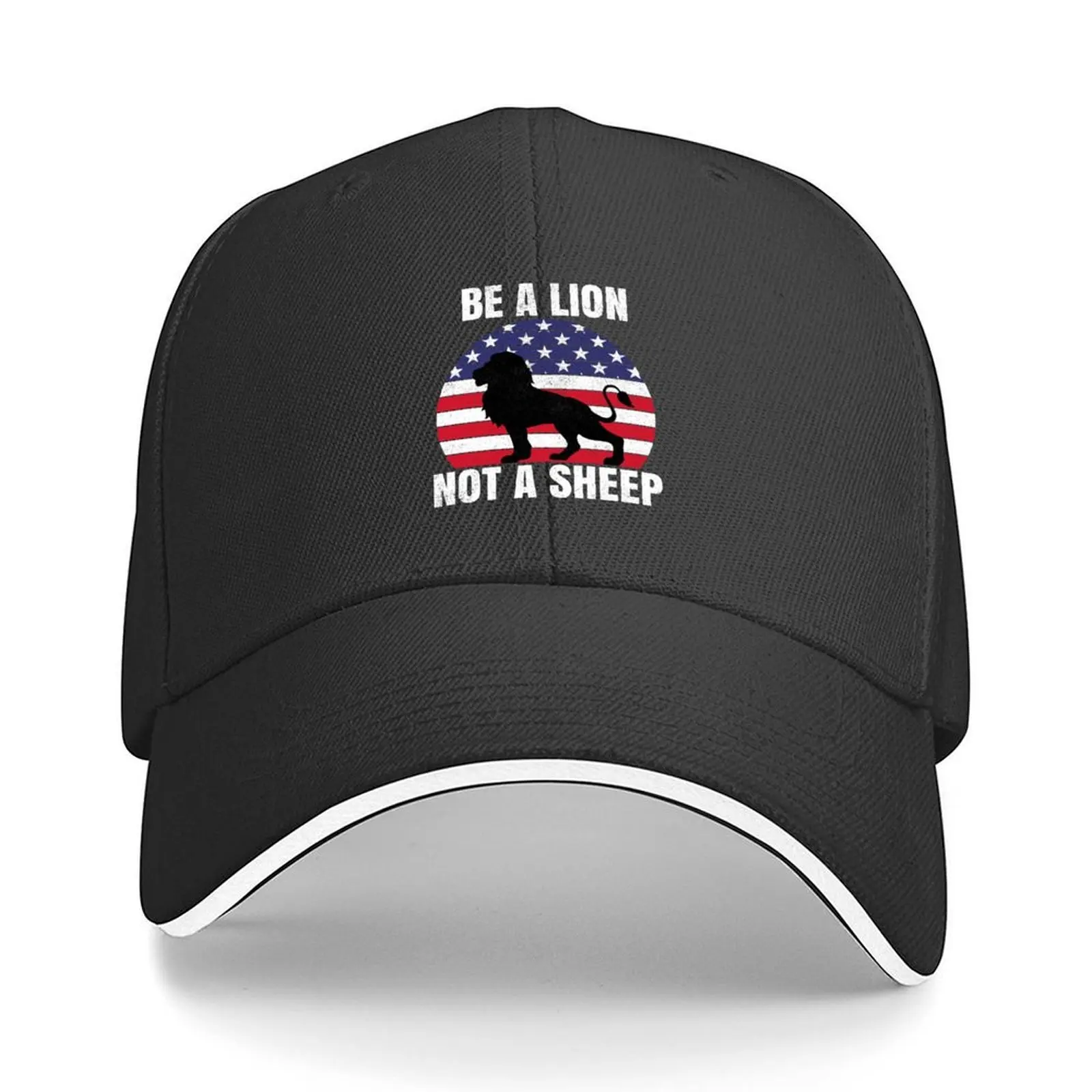 

Lions Not Sheep Retro Patriotic American Flag Baseball Cap hiking hat Visor tea Hat Hat Beach For Man Women's