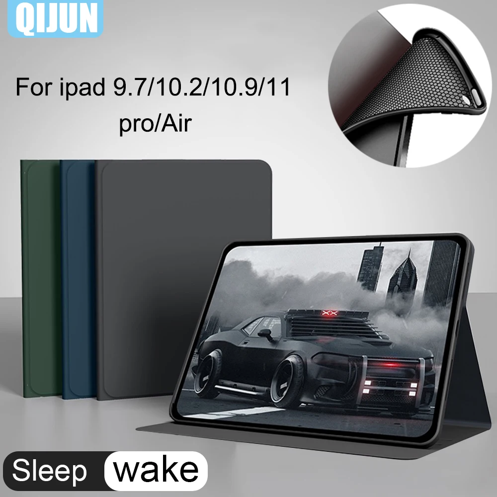 Sleep wake Smart Case for Apple iPad Pro 11 2020 Skin friendly fabric protect cover adjustable stand fundas A2228 A2068 A2230