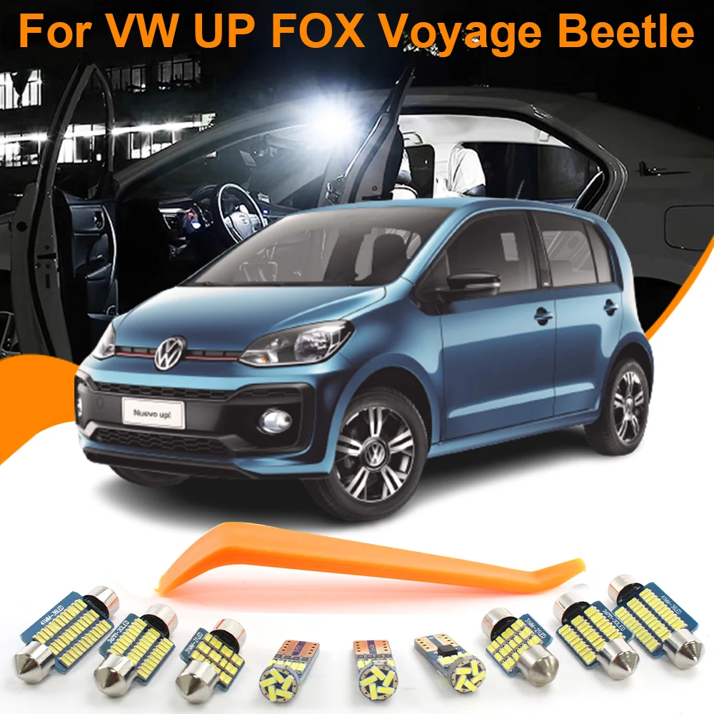 

Car LED Interior Lights Canbus For VW Volkswagen UP FOX Voyage Beetle 1998-2023 Vehicle Accessories Dome Reading Trunk Lamps