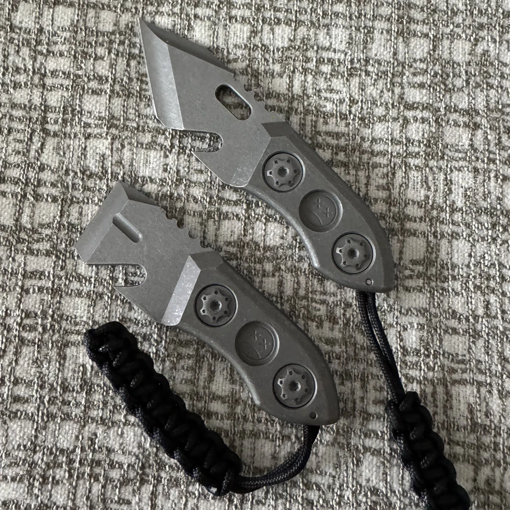Titan-Legierung DC53 Brecheisen mit Carbonfaser-Hülle Flaschenöffner Outdoor Multifunktions-EDC-Werkzeug