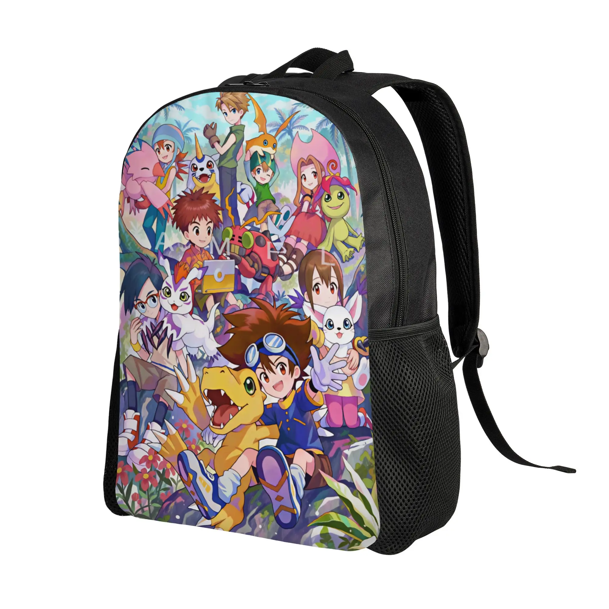 Digimon Backpack  Outdoor Style Backpacks Teen Designer Print High School Bags Kawaii Rucksack