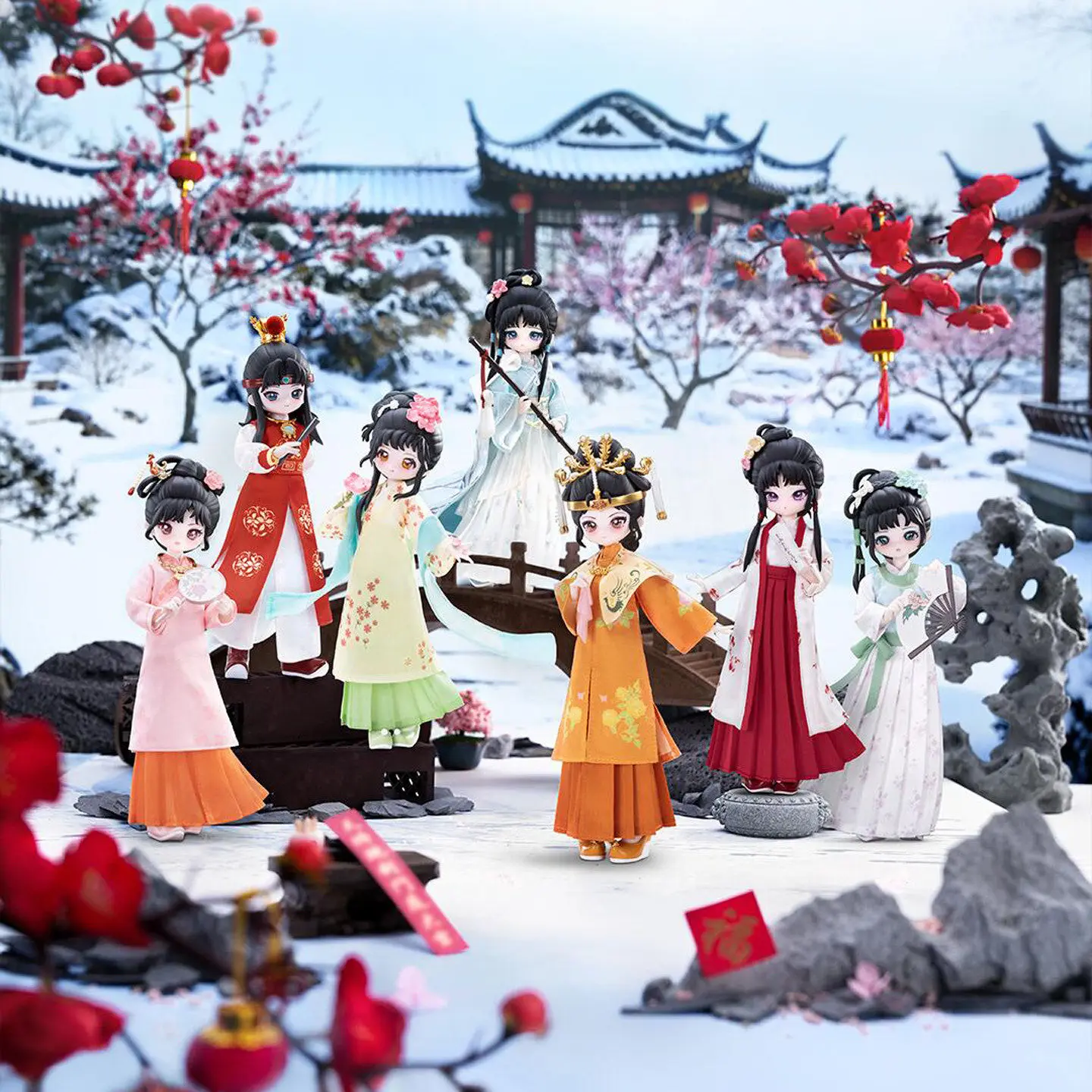 

Come4free Dream Of The Red Chamber Lin Daiyu BJD Blind Box Articulated Action Figure Collectible Chinese Style Doll Anime Fans