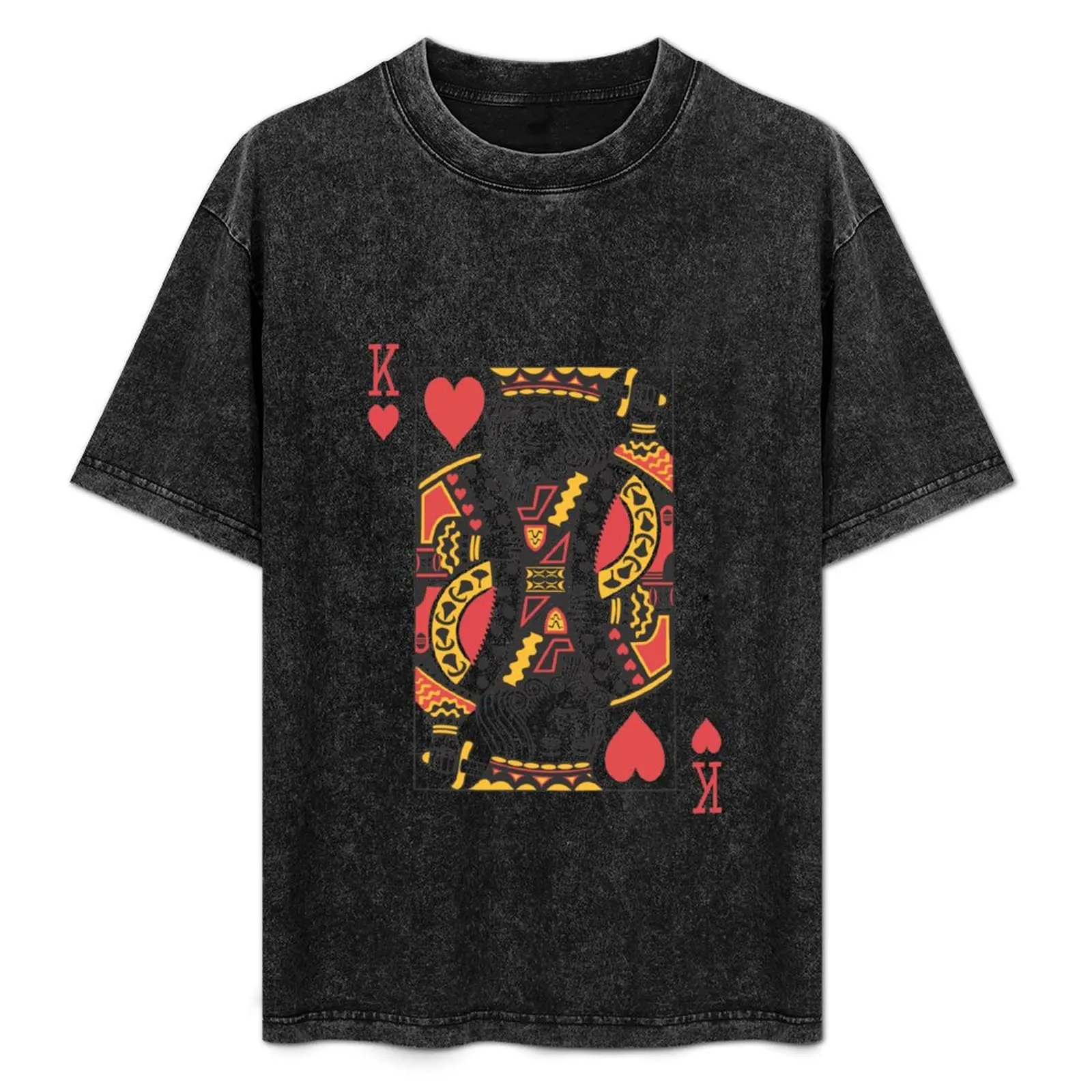 

King of Hearts Playing Card T-Shirt boys animal print tees tops shirts graphic tee mens t shirts pack