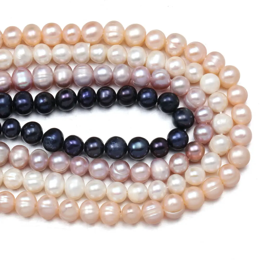 Fine Natural Zhuji Freshwater Cultured  Pearl Bead Loose Punch Pearl Bead for Jewelry Making Diy Bracelet Necklace Accessories