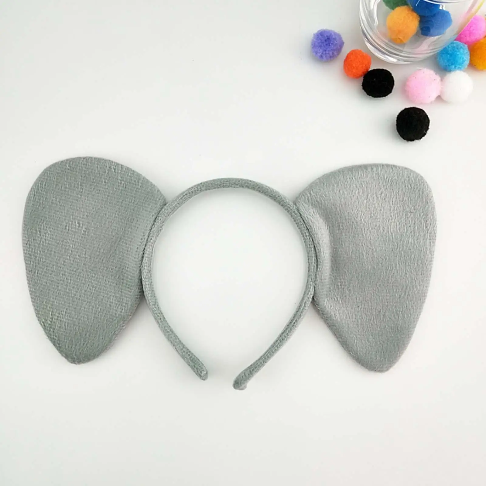 Elephant Ears Headband Nose Bow Tie Tail Cute Decorative Cosplay for Roles Play Party Supplies Fancy Dress Birthday Festivals
