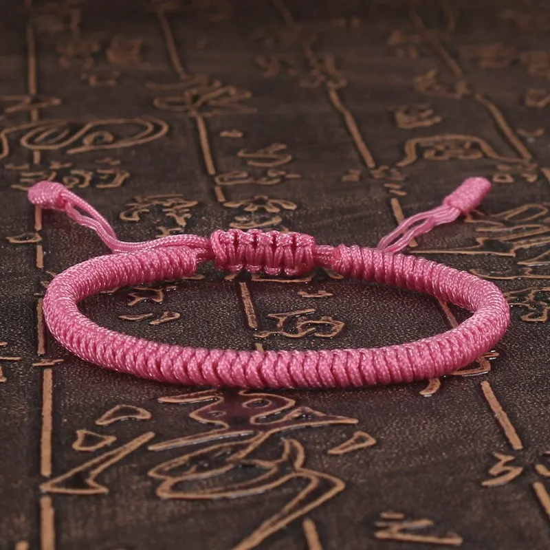 Tibetan Buddhist Bracelet Lucky Handmade Braided Adjustable King Kong Knot Red Thread Charm Bracelets for Women Men Couple Lover