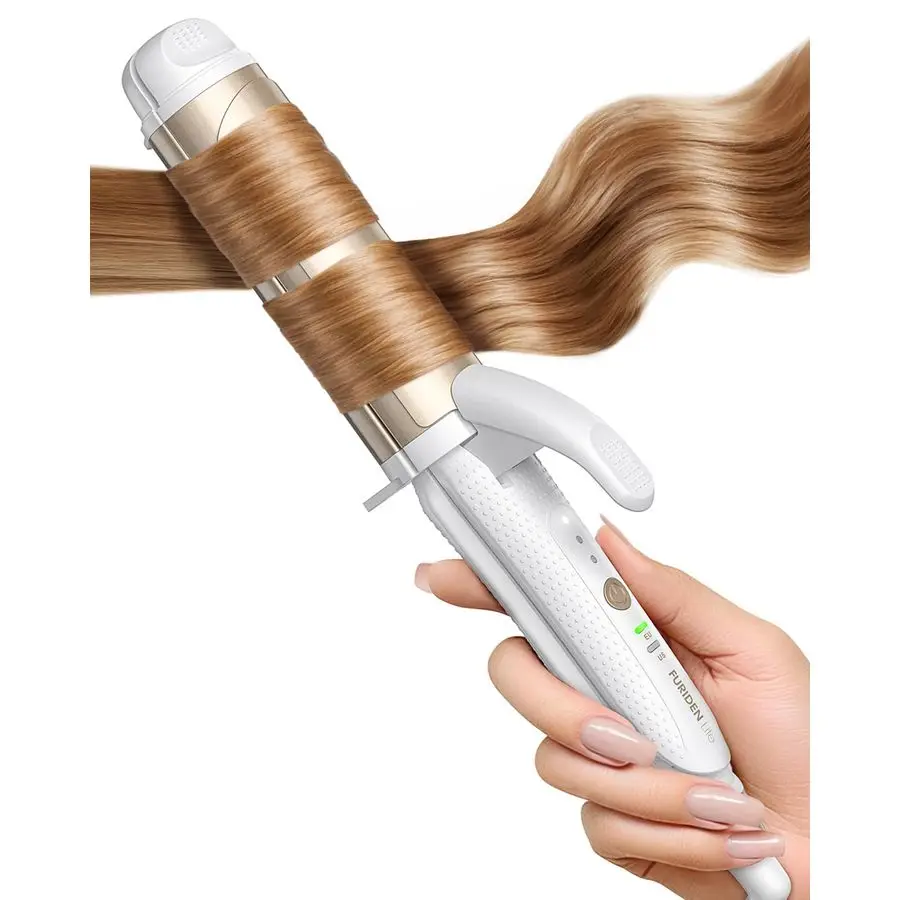 

Плойка для завивки волос 110-240В, 2-в-1, с керамическим широким стволом 1,5 дюйма, для волос длиной до подбородка, для путешествий по Европе, для мягких локонов, с зажимом