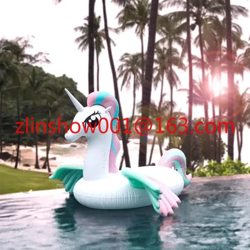 Inflatable Unicorn Pegasus Mount Seat Water Floating Unicorn Horse Mount