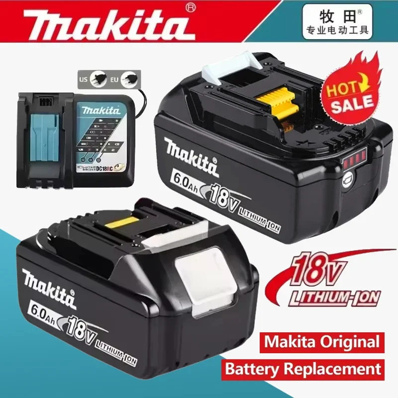 

100% Original Makita 6Ah/5Ah/3Ah for Makita 18V Battery BL1830B BL1850B BL1840 BL1860 BL1815 Replacement Lithium Battery
