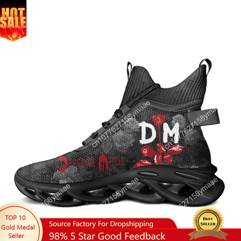 

Depeche Rock Band Mode High Top Flats Sneakers Mens Womens Sports Running Shoes Casual Lace up Hiking Lightweight Custom Shoes