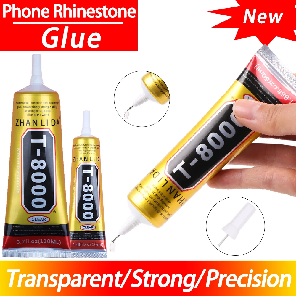 Transparent T8000 Glue Phone Repair Puzzle Model Jewelry Ring Fabric Wood Textile Super Adhesive T-8000 Precision Applicator Tip