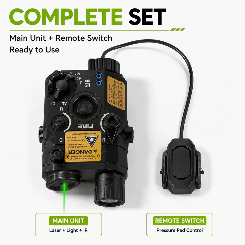 Outdoor Activity Red‑Green Beam Guide Indicator & Bright Hand‑held Torch Kit