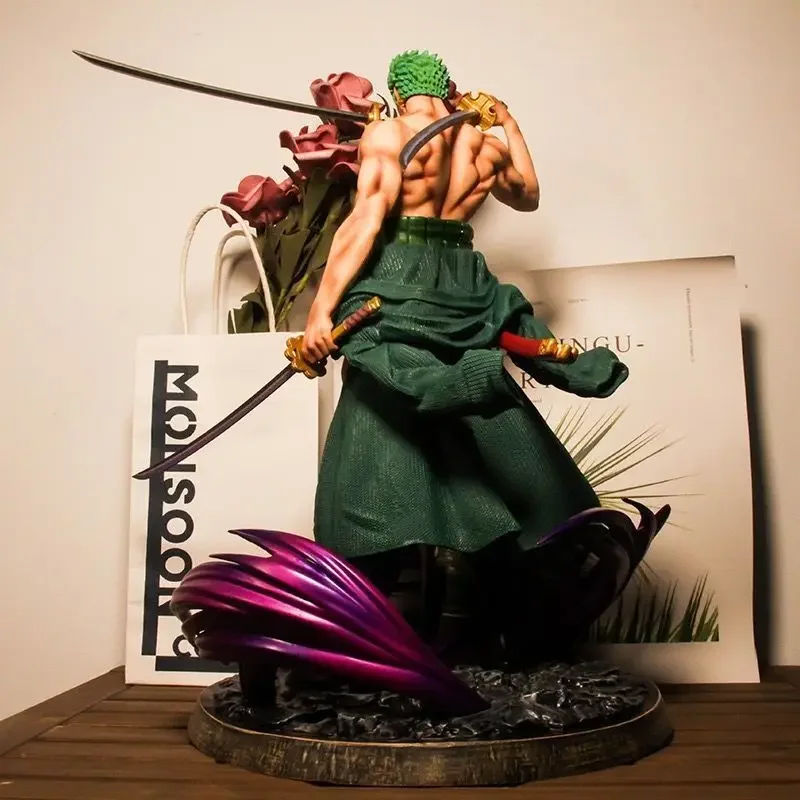 20.5cm One Piece Action Figure Fantasy Roronoa Zoro Double Head Sculpture Anime Figure PVC Collection Model Kids Toy Doll Gift