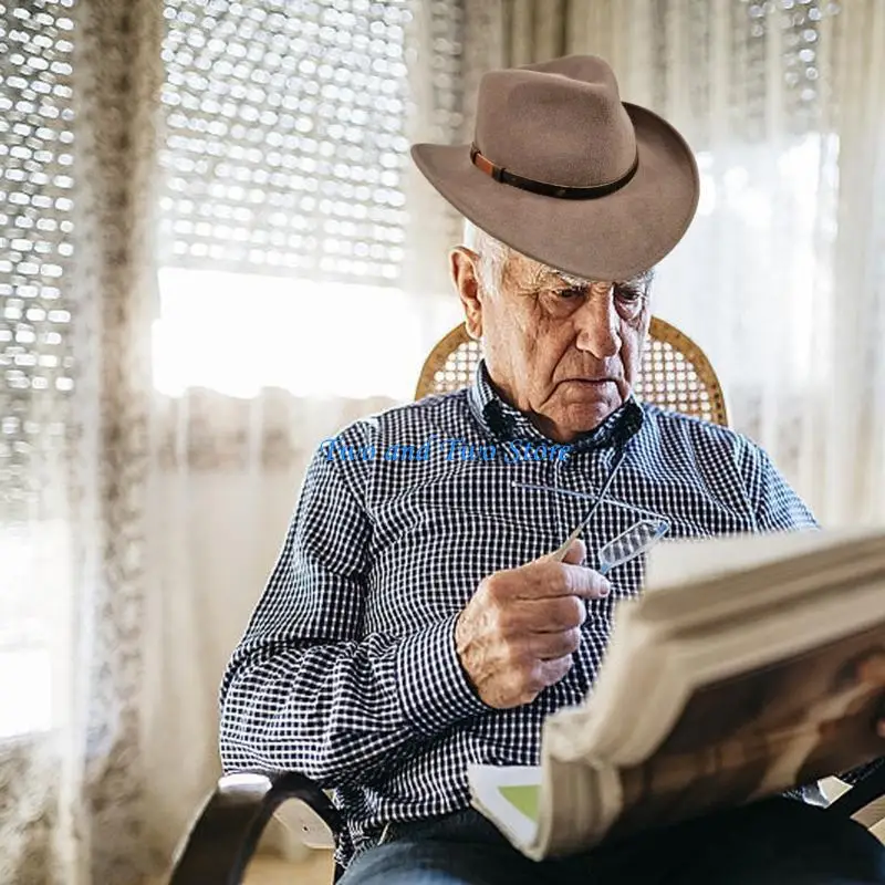 HX6F Sombrero Copa Homburg Lana Sombrero Porkpie Exótico Panamá Regalo Sorpresa para Novio