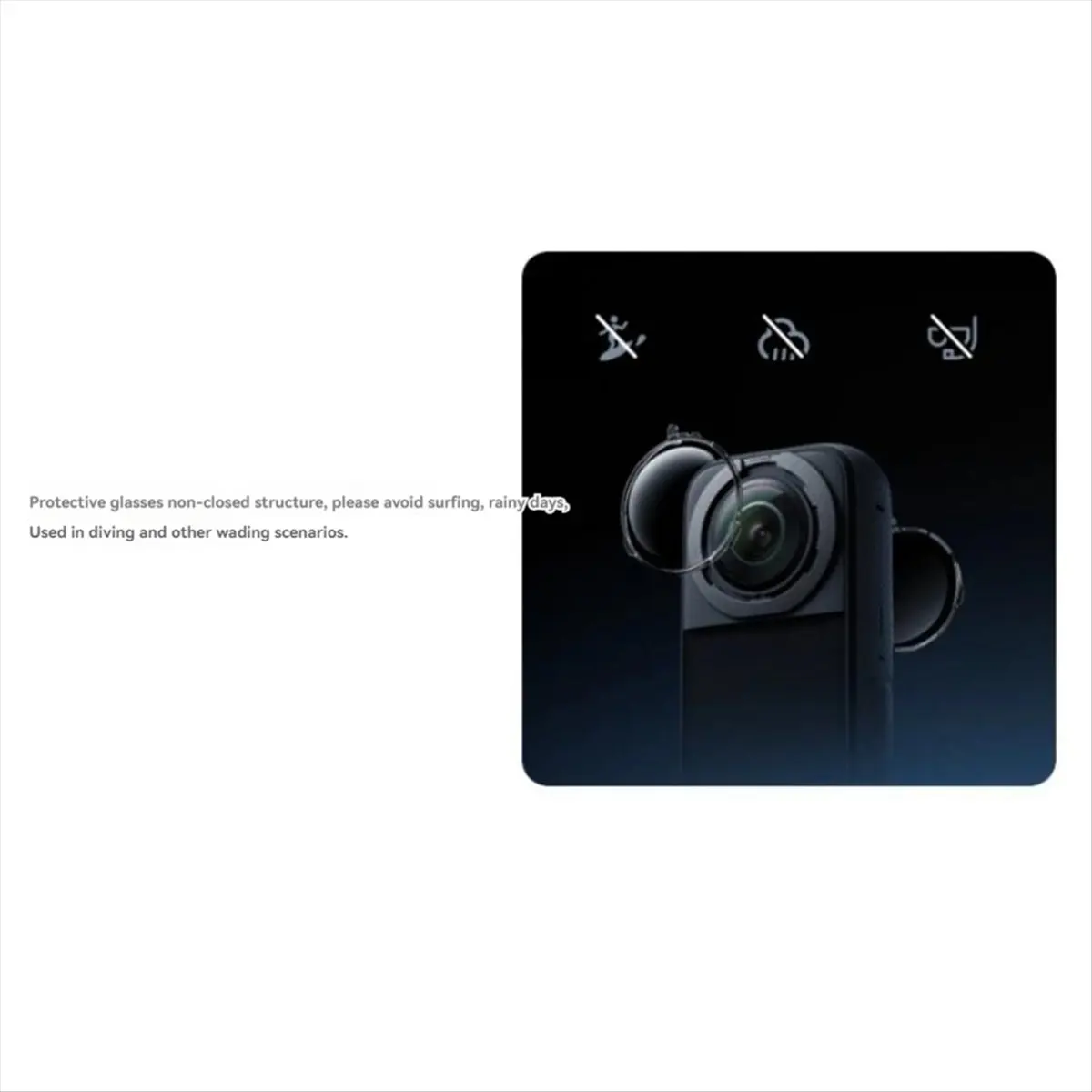 A49T For Shadowstone X3 Standard Removable Protective Mirror for X3 Panoramic Camera Lens Protector Accessories