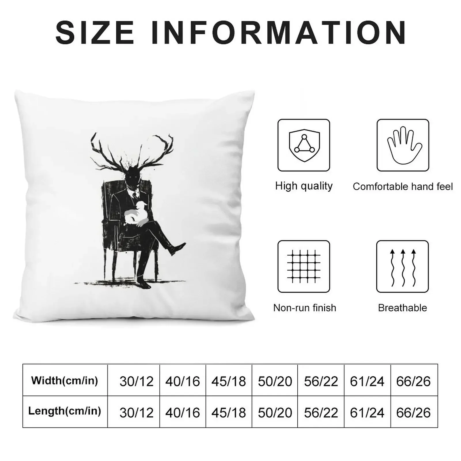 Hannibal Lecter NBC Stag Antlers Lamb Throw Pillow Decorative Cushions Pillow Decor pillow