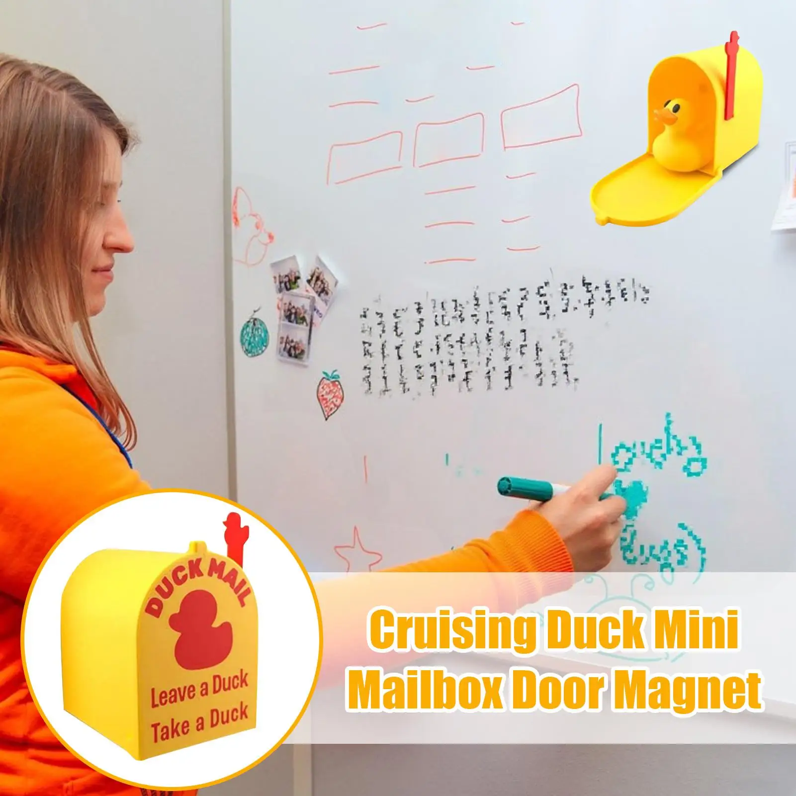 Mailbox Magnet Cruising Duck Magnetic Mailbox Flag Decor Funny Stickers for Locker Fridge Creative Birthday Chiristmas Gifts