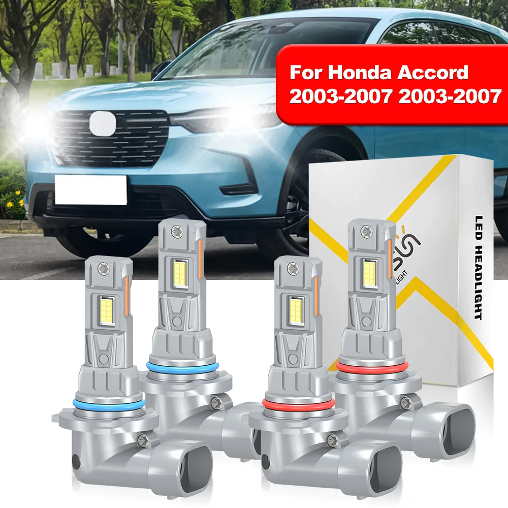 

4 шт. автомобильные фонари Roadsun для Honda Accord 2003 2004 2005 2006 2007 9005 9006 дальнего ближнего света со встроенным водителя Plug Play