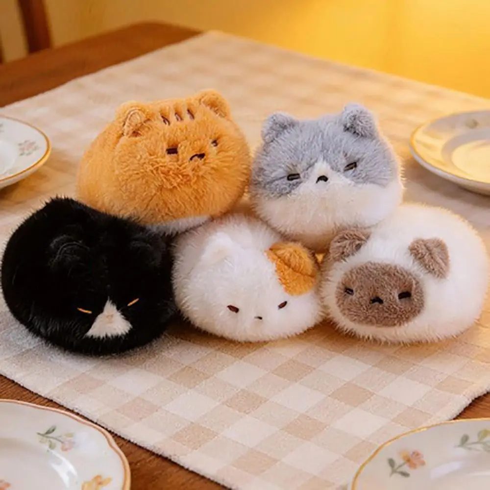 Plush cat desk accessory